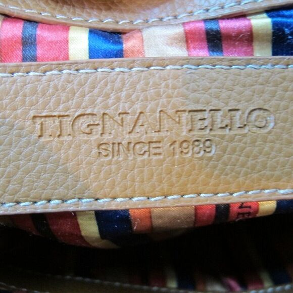 Tignanello 2 Tone Brown & Black Cross body Leather Satchel‎ Handbag - Picture 9 of 10